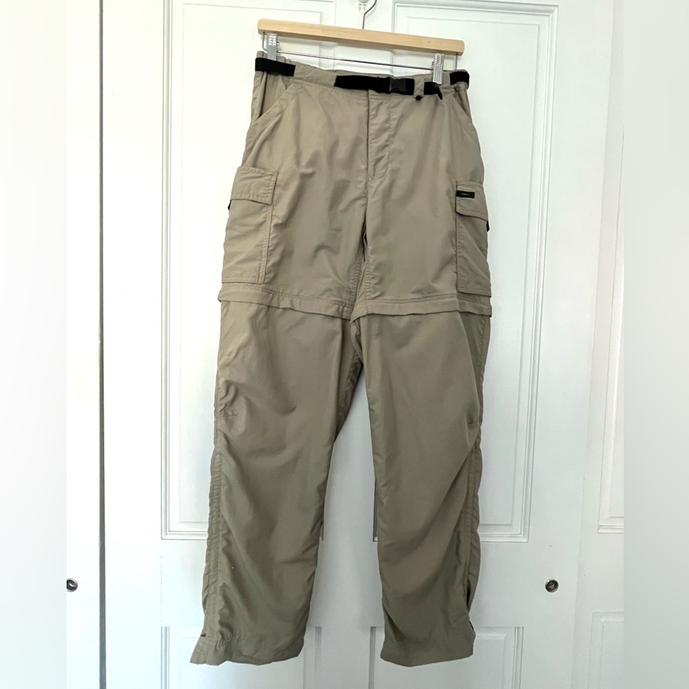 REI Sahara Convertible Hiking Pants Women’s Size 10 color green/beige